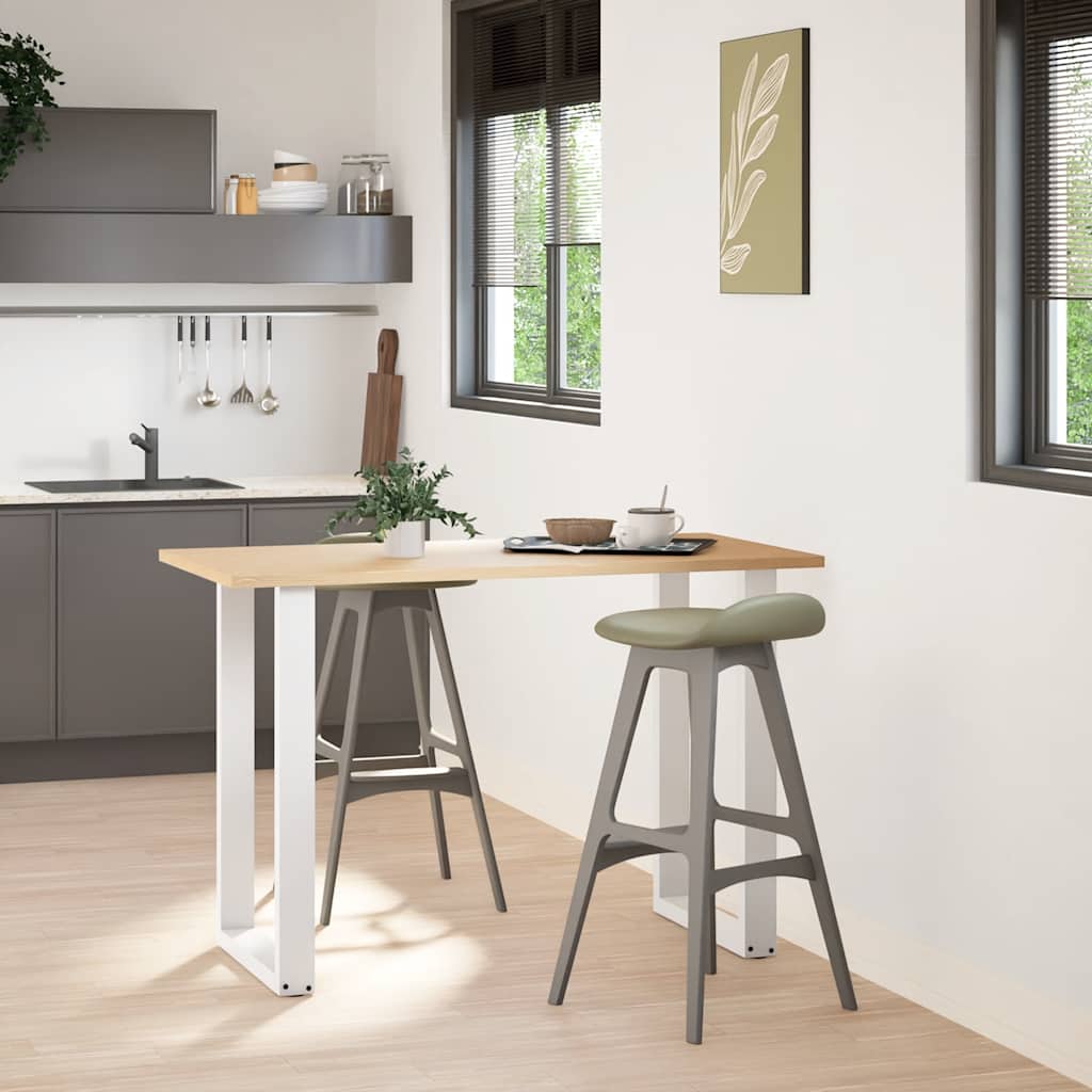 Πόδια Τραπεζιού Μπαρ σε Σχήμα U, 2 τεμ. Λευκά 60x(90-91) εκ. Ατσάλι - Pakobazaar