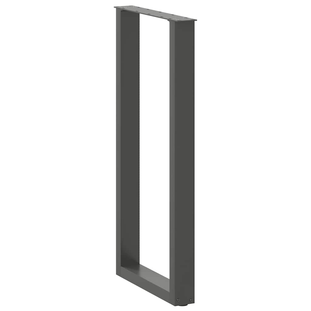 Πόδια Τραπεζιού Μπαρ σε Σχήμα U 2 τεμ. Ανθρακί 50x(100-101) εκ. Ατσάλι - Pakobazaar