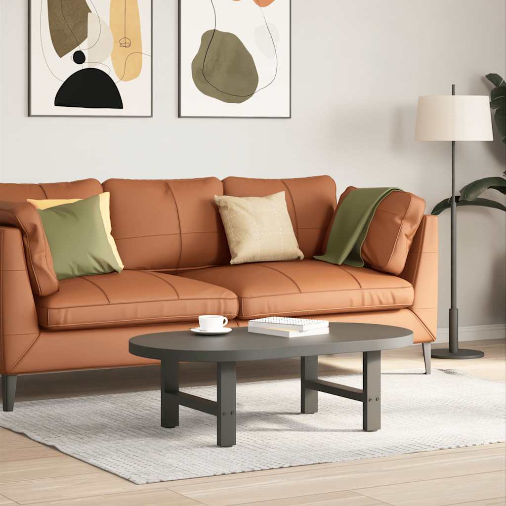 Πόδια Τραπεζιού Σαλονιού 2 τεμ. Ανθρακί 50x(30-31) εκ. Ατσάλι