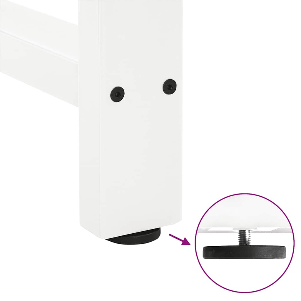 Πόδια Τραπεζιού Σαλονιού 2 τεμ. Λευκά 50x(42-43) εκ. Ατσάλι