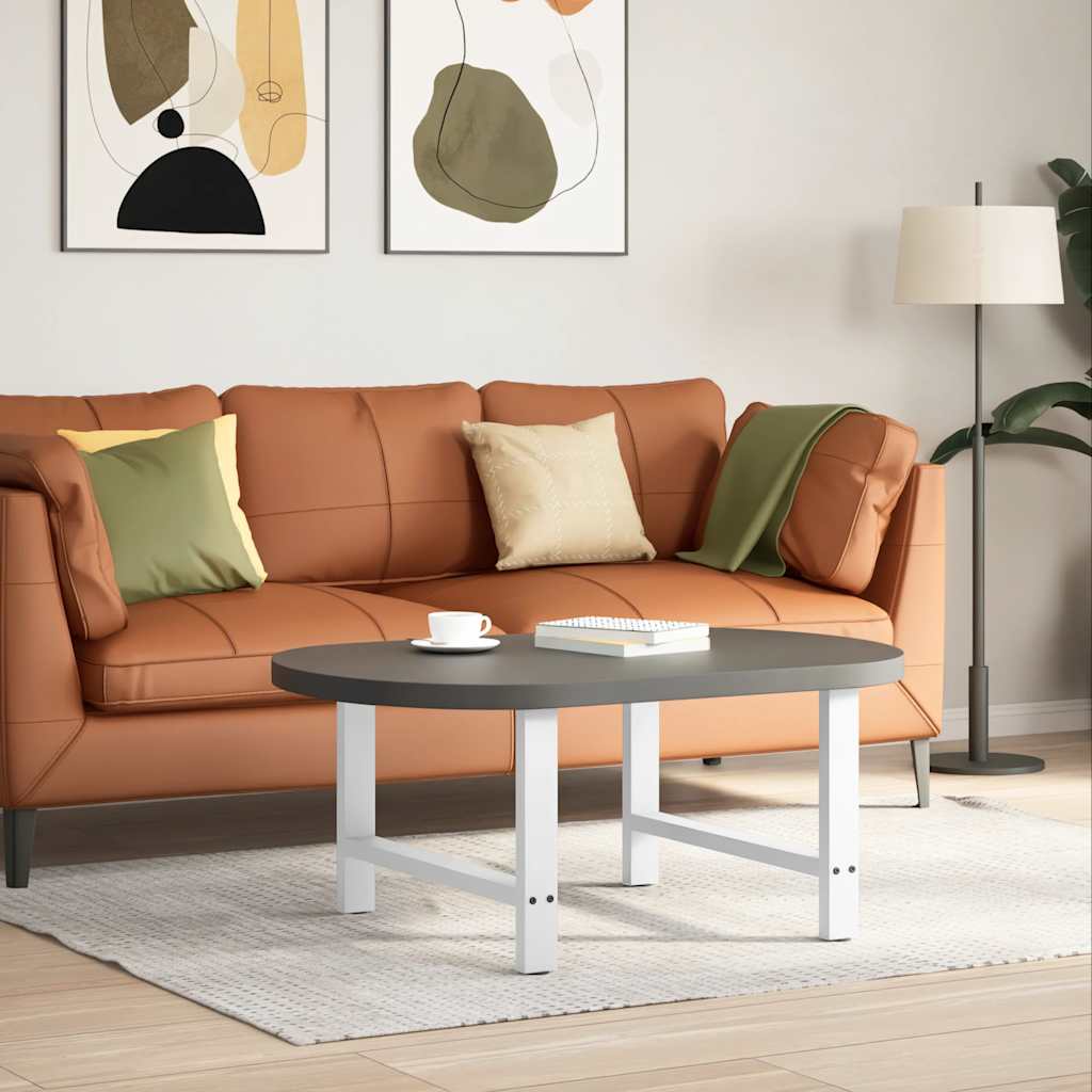 Πόδια Τραπεζιού Σαλονιού 2 τεμ. Λευκά 70x(42-43) εκ. Ατσάλι