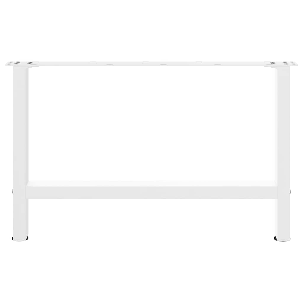 Πόδια Τραπεζιού Σαλονιού 2 τεμ. Λευκά 70x(42-43) εκ. Ατσάλι