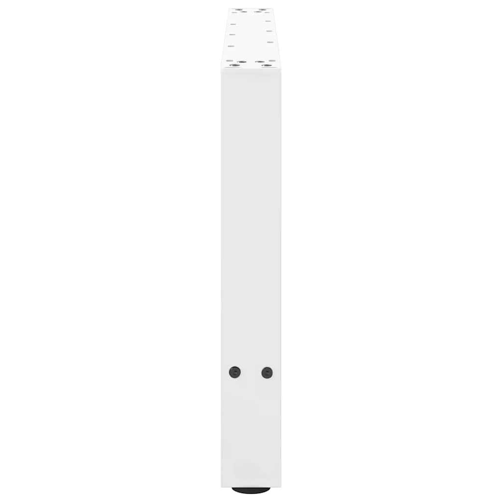 Πόδια Τραπεζιού Σαλονιού 2 τεμ. Λευκά 70x(42-43) εκ. Ατσάλι