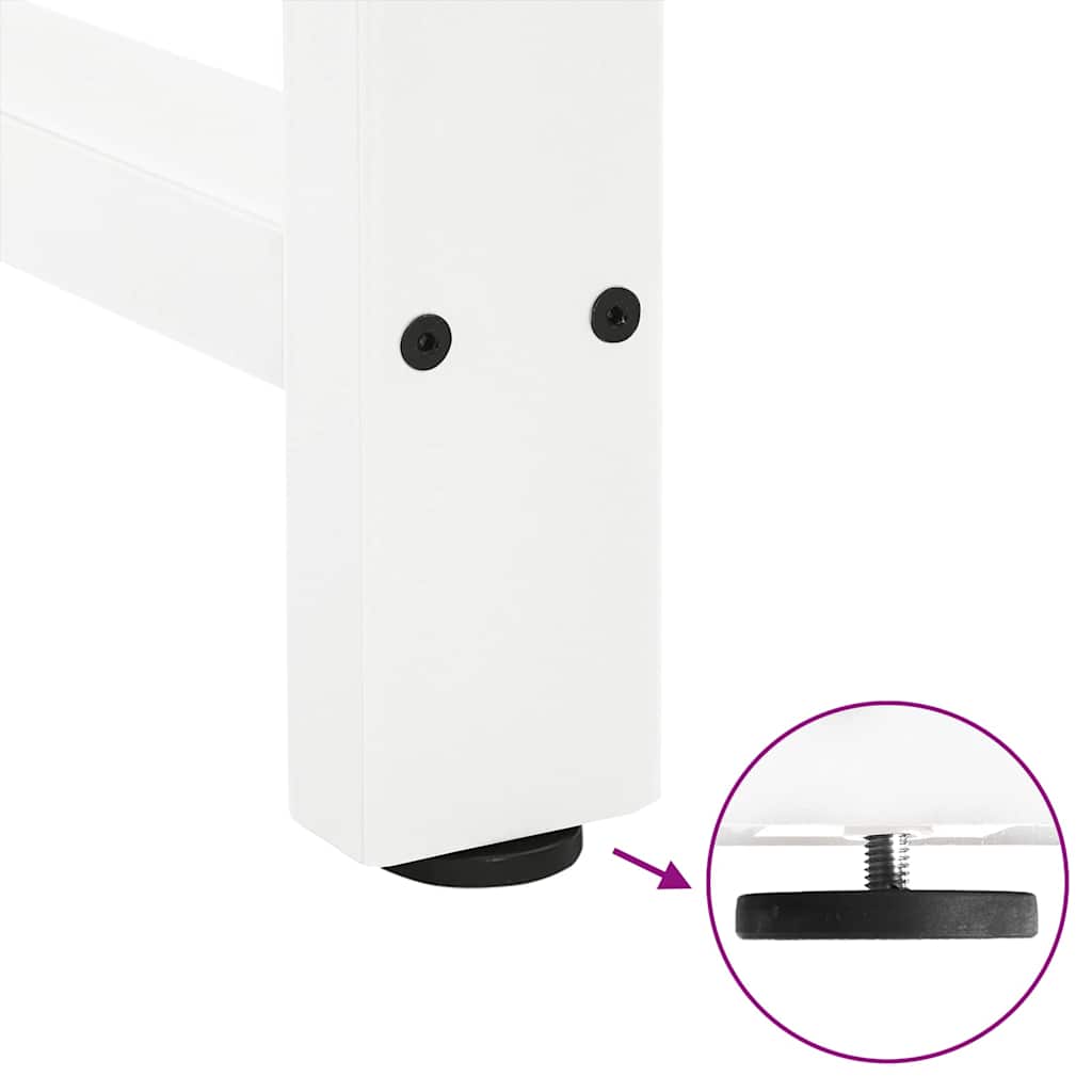 Πόδια Τραπεζαρίας 2 τεμ. Λευκά 70x(72-73) εκ. Ατσάλι - Pakobazaar