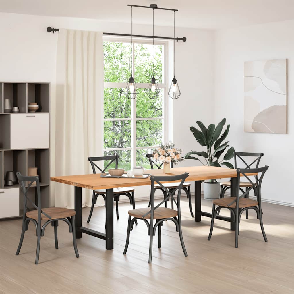 Πόδια Τραπεζαρίας 2 τεμ. Μαύρα 80x(72-73) εκ. Ατσάλι - Pakobazaar