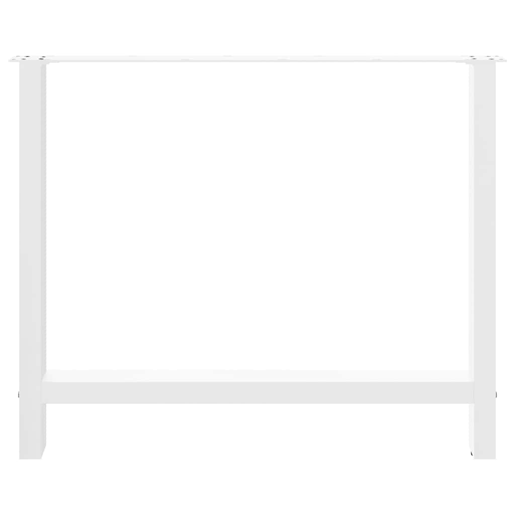 Πόδια Τραπεζαρίας 2 τεμ. Λευκά 90x(72-73) εκ. Ατσάλι