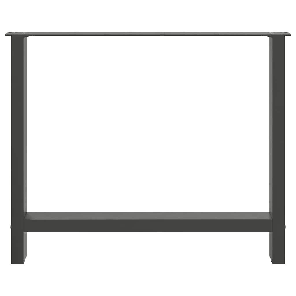 Πόδια Τραπεζαρίας Ανθρακί 2 τεμ. 100x(72-73) εκ. Ατσάλι