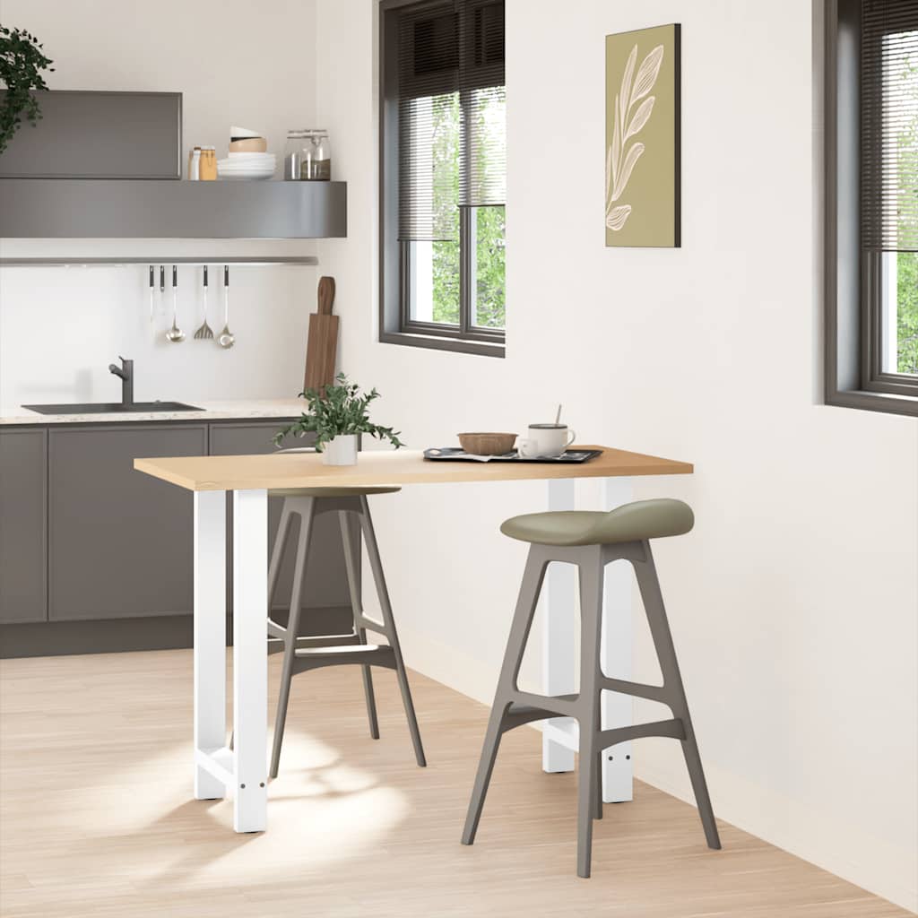 Πόδια Τραπεζιού Μπαρ 2 τεμ. Λευκά 50x(90-91) εκ. Ατσάλι - Pakobazaar