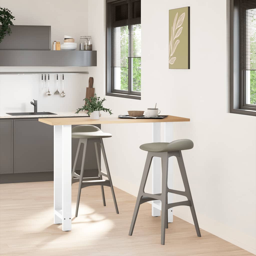 Πόδια Τραπεζιού Μπαρ 2 τεμ. Λευκά 40x (100-101) εκ. Ατσάλι - Pakobazaar