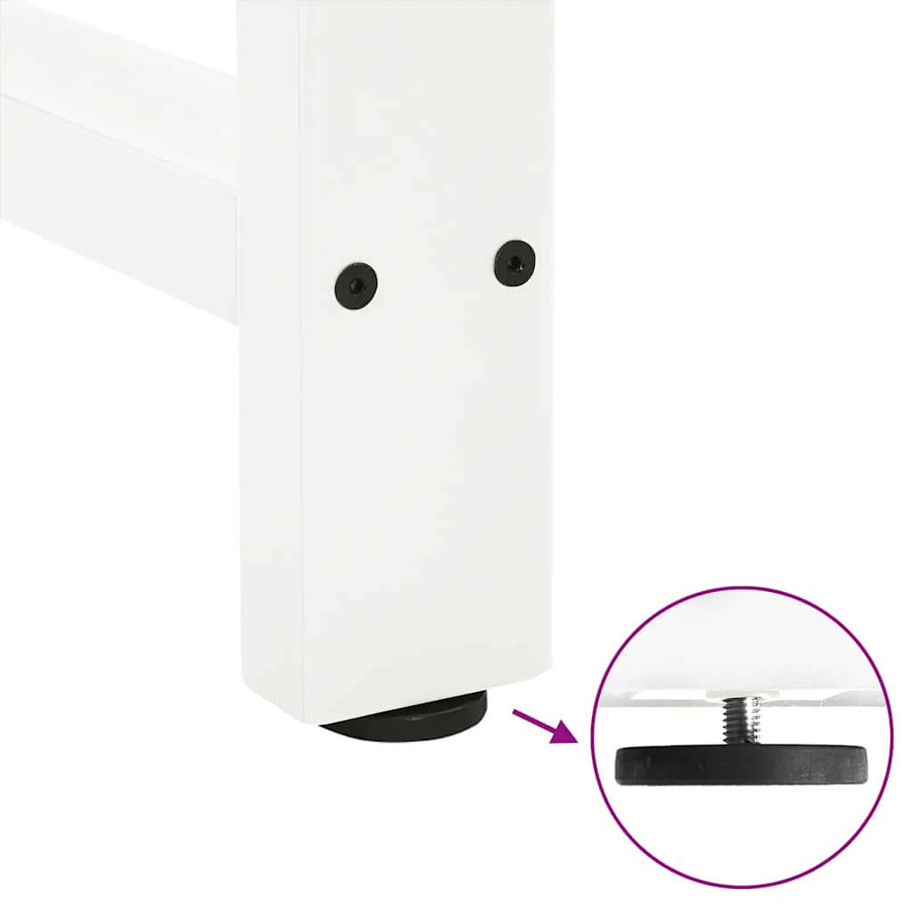 Πόδια Τραπεζιού Μπαρ 2 τεμ. Λευκά 40x (100-101) εκ. Ατσάλι - Pakobazaar