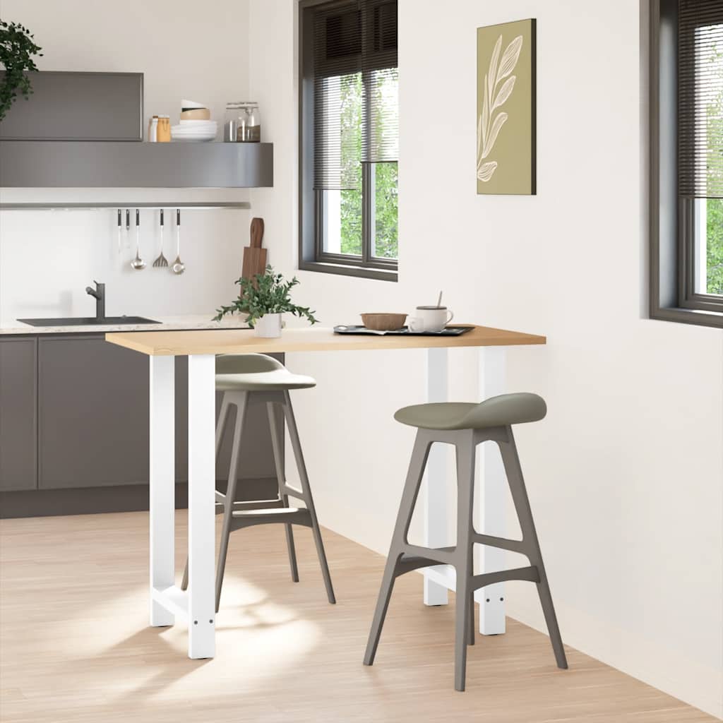 Πόδια Τραπεζιού Μπαρ 2 τεμ. Λευκά 60x(100-101) εκ. Ατσάλι