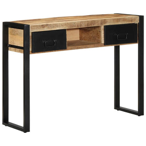 Τραπέζι κονσόλας 100x35x75 cm Στερεό ακατέργαστο ξύλο Mango - Pakobazaar