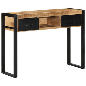 Τραπέζι κονσόλας 100x35x75 cm Στερεό ακατέργαστο ξύλο Mango - Pakobazaar