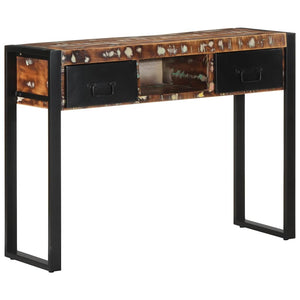 Τραπέζι κονσόλας Πολύχρωμο 100x35x75 cm Στερεό ξύλο ανακτημένο - Pakobazaar