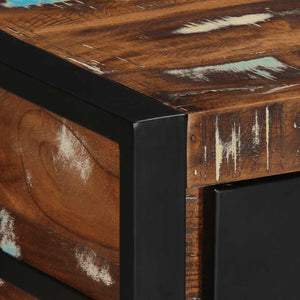 Τραπέζι κονσόλας Πολύχρωμο 100x35x75 cm Στερεό ξύλο ανακτημένο - Pakobazaar