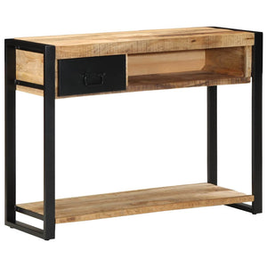 Τραπέζι κονσόλας 100x35x75 cm Στερεό ακατέργαστο ξύλο Mango - Pakobazaar