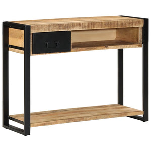 Τραπέζι κονσόλας 100x35x75 cm Στερεό ακατέργαστο ξύλο Mango - Pakobazaar