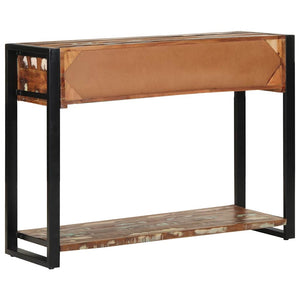 Τραπέζι κονσόλας Πολύχρωμο 100x35x75 cm Στερεό ξύλο ανακτημένο
