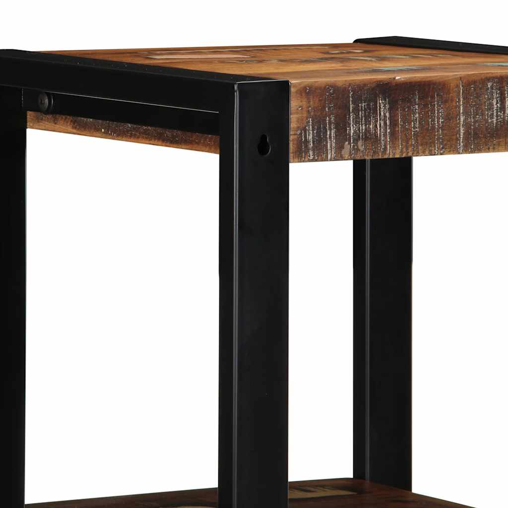 Ράφι τοίχου Πολύχρωμο 35x35x100 cm Στερεό ξύλο ανακτημένο - Pakobazaar