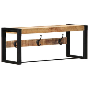 Ράφι για παλτά 80x35x35 cm Στερεό ακατέργαστο ξύλο Mango - Pakobazaar
