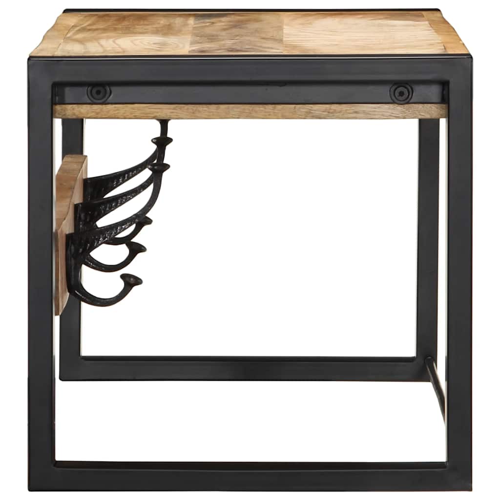 Ράφι για παλτά 80x35x35 cm Στερεό ακατέργαστο ξύλο Mango - Pakobazaar