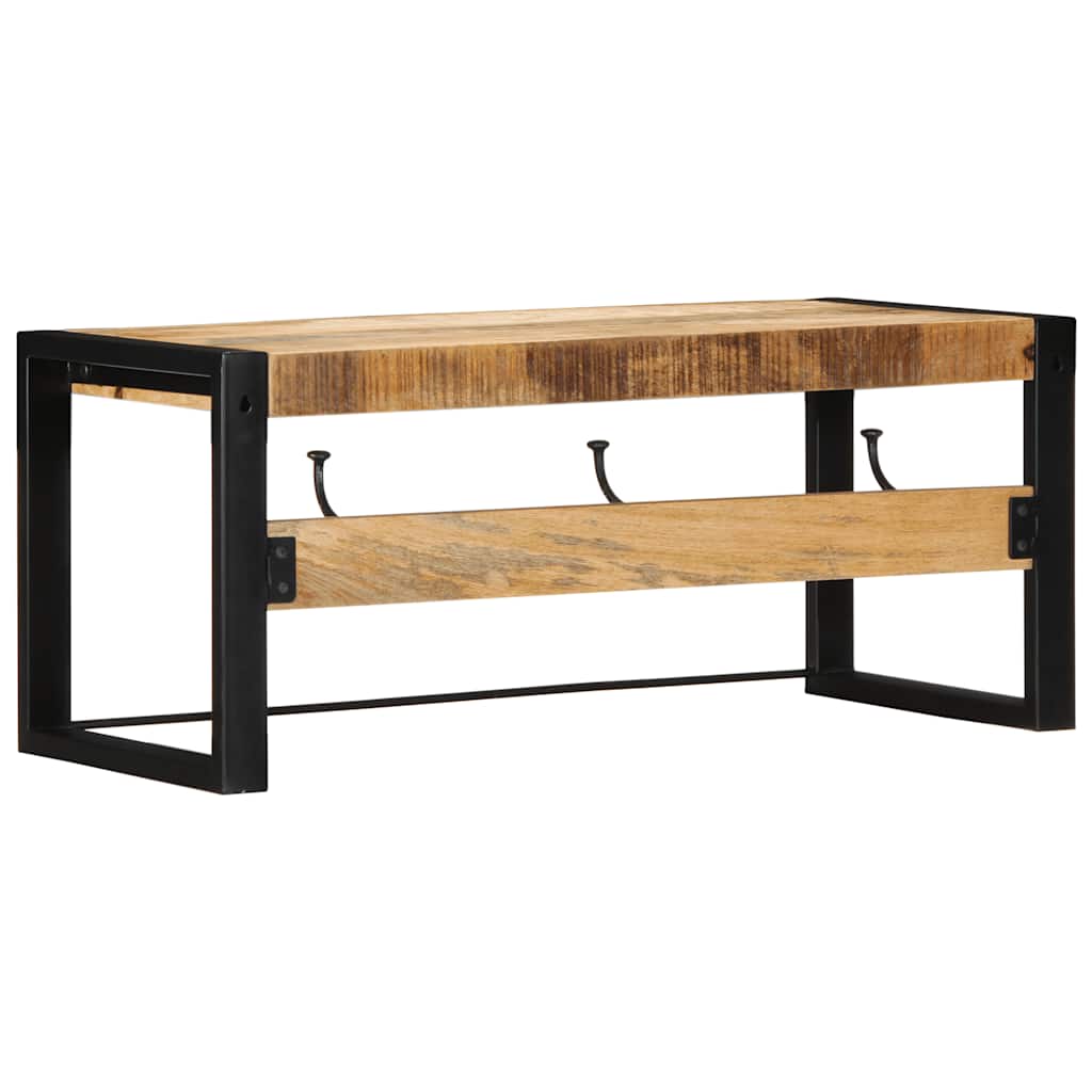 Ράφι για παλτά 80x35x35 cm Στερεό ακατέργαστο ξύλο Mango - Pakobazaar