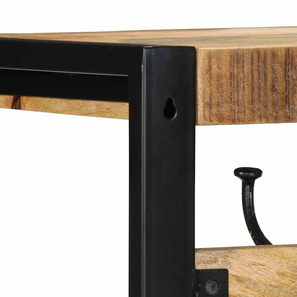 Ράφι για παλτά 80x35x35 cm Στερεό ακατέργαστο ξύλο Mango - Pakobazaar