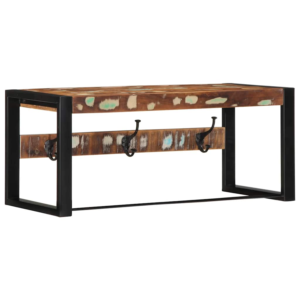 Ράφι για παλτά Πολύχρωμο 80x35x35 cm Στερεό ξύλο αναγεννημένο