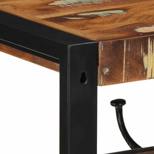 Ράφι για παλτά Πολύχρωμο 80x35x35 cm Στερεό ξύλο αναγεννημένο