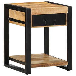 Side Table 40x40x50 cm Στερεό ακατέργαστο ξύλο Mango - Pakobazaar