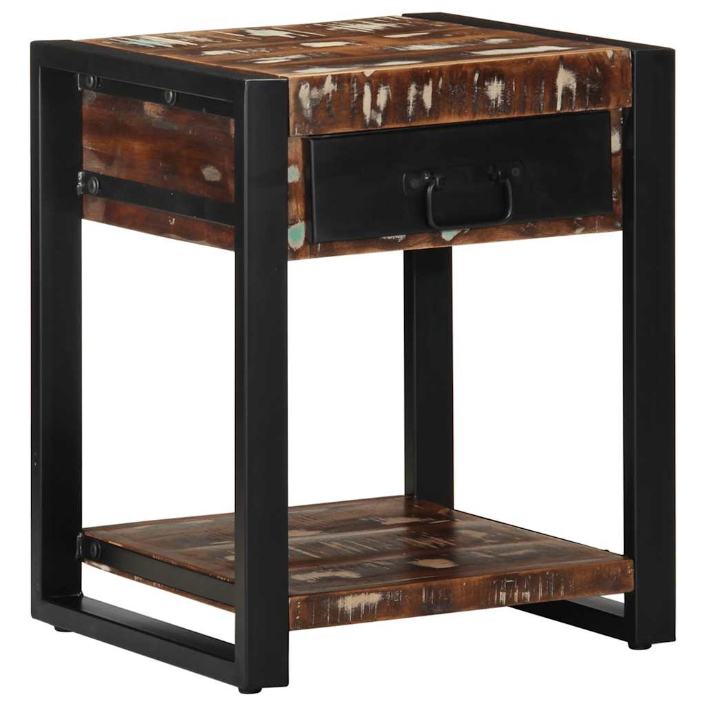 Τραπεζάκι Πολύχρωμο 40x40x50 cm Στερεό ξύλο αναγεννημένο