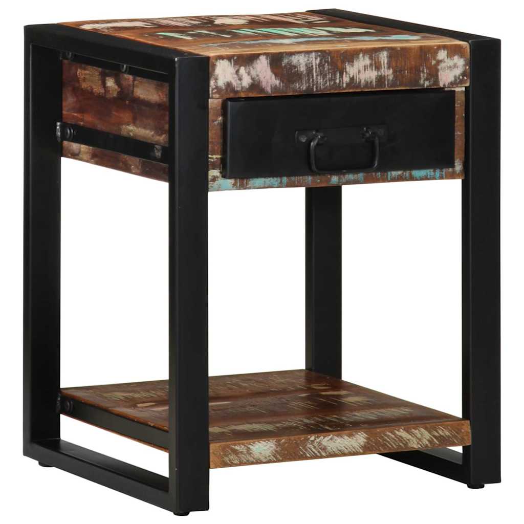 Τραπεζάκι Πολύχρωμο 40x40x50 cm Στερεό ξύλο αναγεννημένο