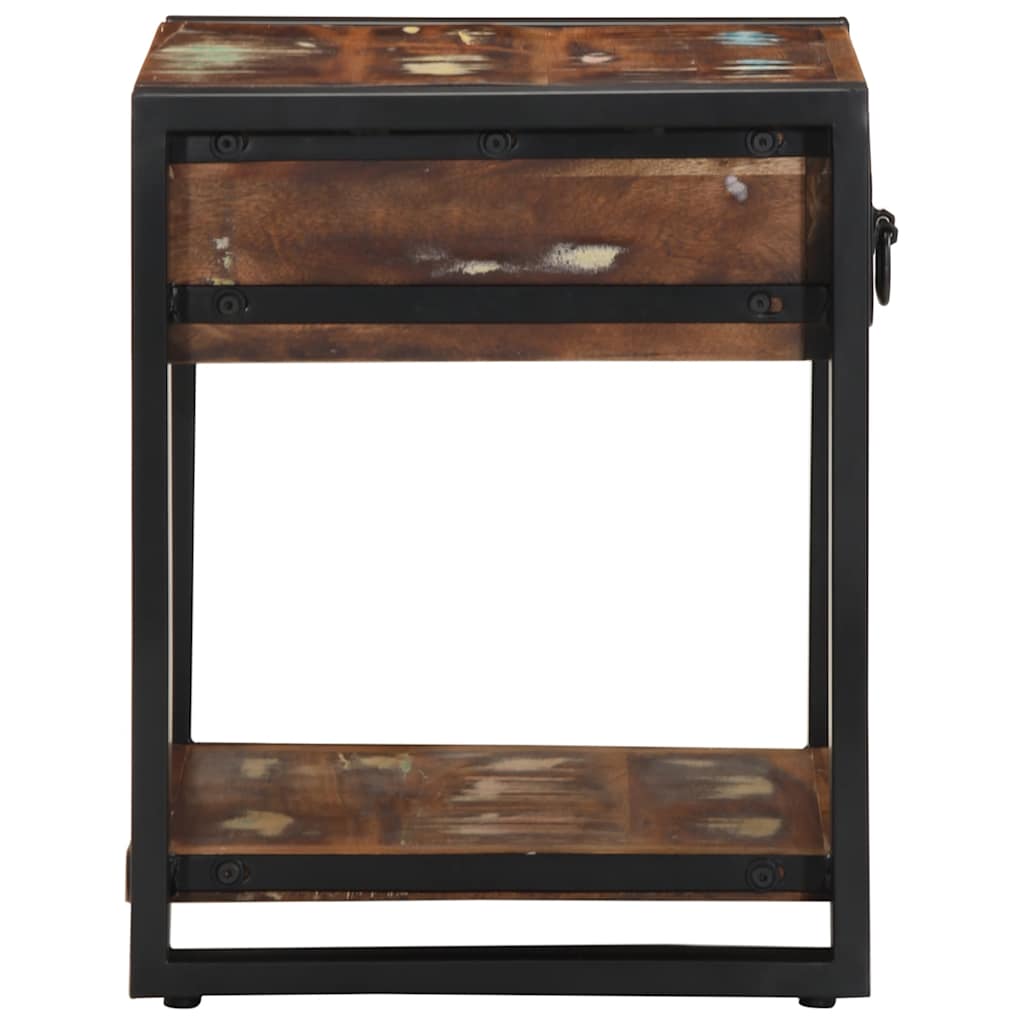 Τραπεζάκι Πολύχρωμο 40x40x50 cm Στερεό ξύλο αναγεννημένο