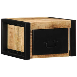 Κομοδίνο 40x35x25 cm Στερεό ακατέργαστο ξύλο Mango