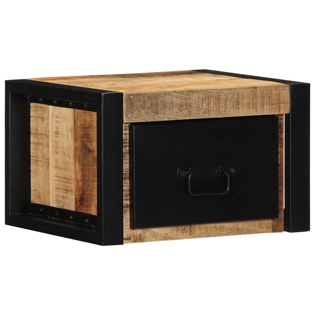 Κομοδίνο 40x35x25 cm Στερεό ακατέργαστο ξύλο Mango