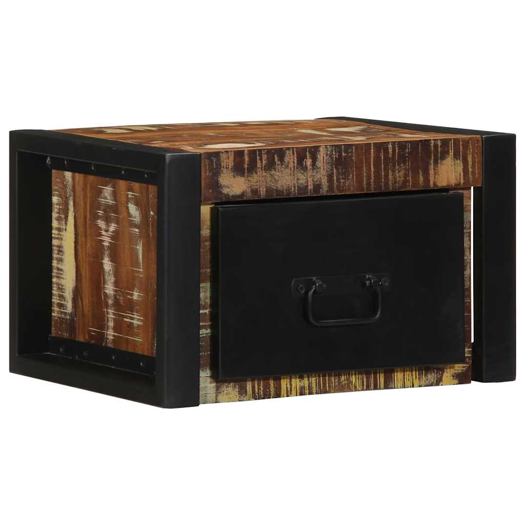 Κομοδίνο Πολύχρωμο 40x35x25 cm Στερεό ξύλο αναγεννημένο