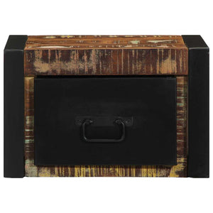 Κομοδίνο Πολύχρωμο 40x35x25 cm Στερεό ξύλο αναγεννημένο