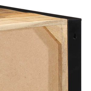 Κομοδίνα 2 τεμάχια 40x35x25 cm Στερεό ακατέργαστο ξύλο Mango - Pakobazaar