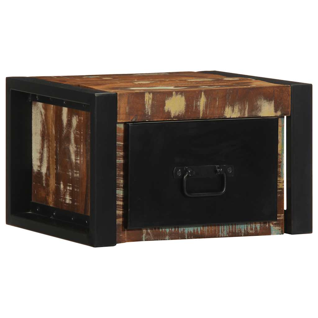 Κομοδίνα 2 τεμάχια Πολύχρωμο Στερεό ξύλο αναγεννημένο