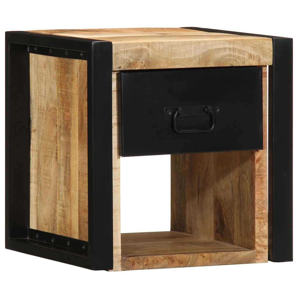 Κομοδίνα 2 τεμάχια 40x35x40 cm Στερεό ακατέργαστο ξύλο Mango