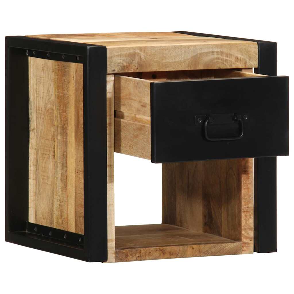 Κομοδίνα 2 τεμάχια 40x35x40 cm Στερεό ακατέργαστο ξύλο Mango