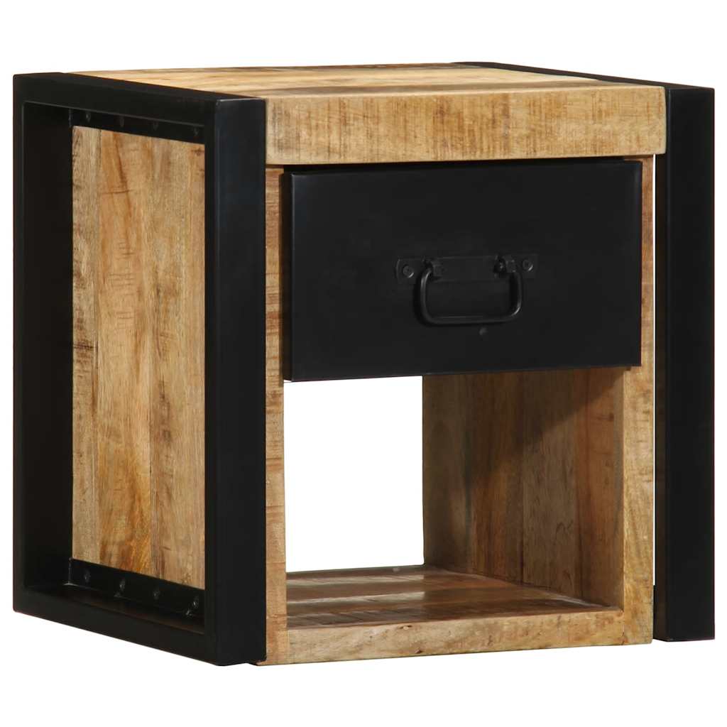 Κομοδίνα 2 τεμάχια 40x35x40 cm Στερεό ακατέργαστο ξύλο Mango