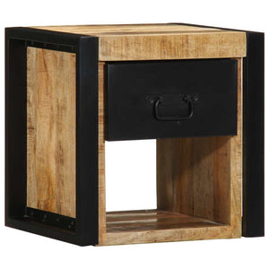 Κομοδίνα 2 τεμάχια 40x35x40 cm Στερεό ακατέργαστο ξύλο Mango