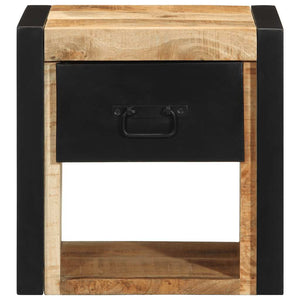 Κομοδίνα 2 τεμάχια 40x35x40 cm Στερεό ακατέργαστο ξύλο Mango