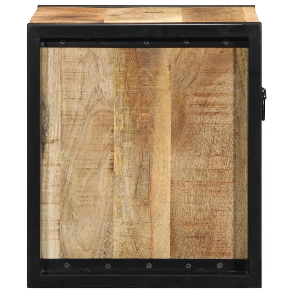 Κομοδίνα 2 τεμάχια 40x35x40 cm Στερεό ακατέργαστο ξύλο Mango