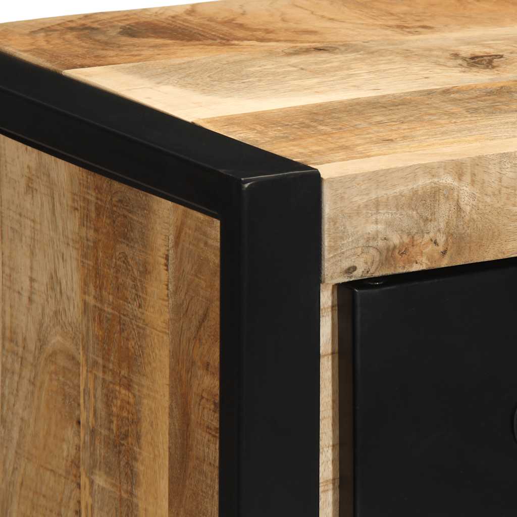 Κομοδίνα 2 τεμάχια 40x35x40 cm Στερεό ακατέργαστο ξύλο Mango