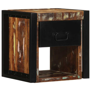 Κομοδίνα 2 τεμάχια Πολύχρωμο 40x35x40cm Ξύλο μασίφ αναγεννημένο
