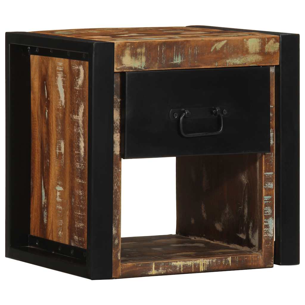 Κομοδίνα 2 τεμάχια Πολύχρωμο 40x35x40cm Ξύλο μασίφ αναγεννημένο