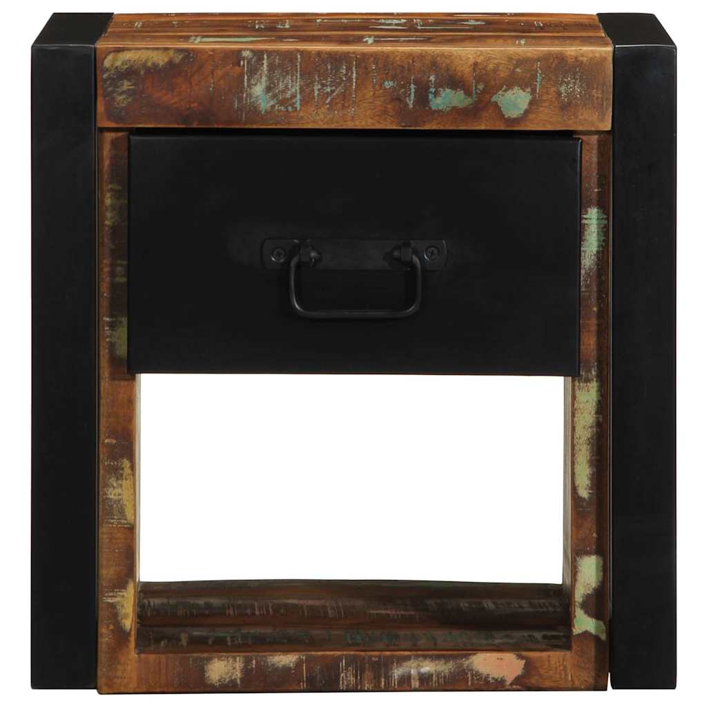 Κομοδίνα 2 τεμάχια Πολύχρωμο 40x35x40cm Ξύλο μασίφ αναγεννημένο