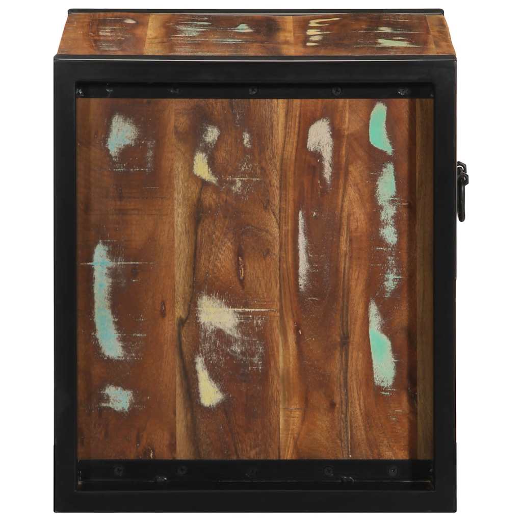 Κομοδίνα 2 τεμάχια Πολύχρωμο 40x35x40cm Ξύλο μασίφ αναγεννημένο